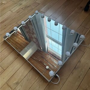 LED Hollywood Vanity Mirror with Bright White Frame and Bulbs